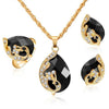 ZOSHI jewelry sets african bridal gold color necklace earrings Ring wedding crystal sieraden women fashion jewellery set