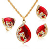 ZOSHI jewelry sets african bridal gold color necklace earrings Ring wedding crystal sieraden women fashion jewellery set