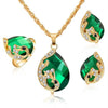 ZOSHI jewelry sets african bridal gold color necklace earrings Ring wedding crystal sieraden women fashion jewellery set