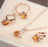 ZOSHI jewelry sets african bridal gold color necklace earrings Ring wedding crystal sieraden women fashion jewellery set