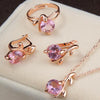 ZOSHI jewelry sets african bridal gold color necklace earrings Ring wedding crystal sieraden women fashion jewellery set
