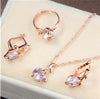 ZOSHI jewelry sets african bridal gold color necklace earrings Ring wedding crystal sieraden women fashion jewellery set