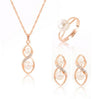 ZOSHI jewelry sets african bridal gold color necklace earrings Ring wedding crystal sieraden women fashion jewellery set