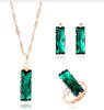 ZOSHI jewelry sets african bridal gold color necklace earrings Ring wedding crystal sieraden women fashion jewellery set