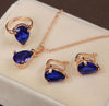 ZOSHI jewelry sets african bridal gold color necklace earrings Ring wedding crystal sieraden women fashion jewellery set
