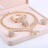 Dubai Gold Jewelry Sets Nigerian Wedding African Beads Crystal Bridal Jewellery Set Rhinestone Ethiopian Jewelry parure