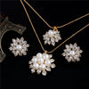 ZOSHI Elegant Simulated Pearl Bridal Jewelry Sets Wedding Jewelry Leaf Crystal Gold  Silver Plated Necklaces Earrings Sets