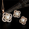 ZOSHI Elegant Simulated Pearl Bridal Jewelry Sets Wedding Jewelry Leaf Crystal Gold  Silver Plated Necklaces Earrings Sets