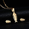 RINHOO Fish Horse Wing Rose Flower Gold Color Stainless Steel Sets For Women Necklace Earrings Jewelry Set Wedding Jewelry